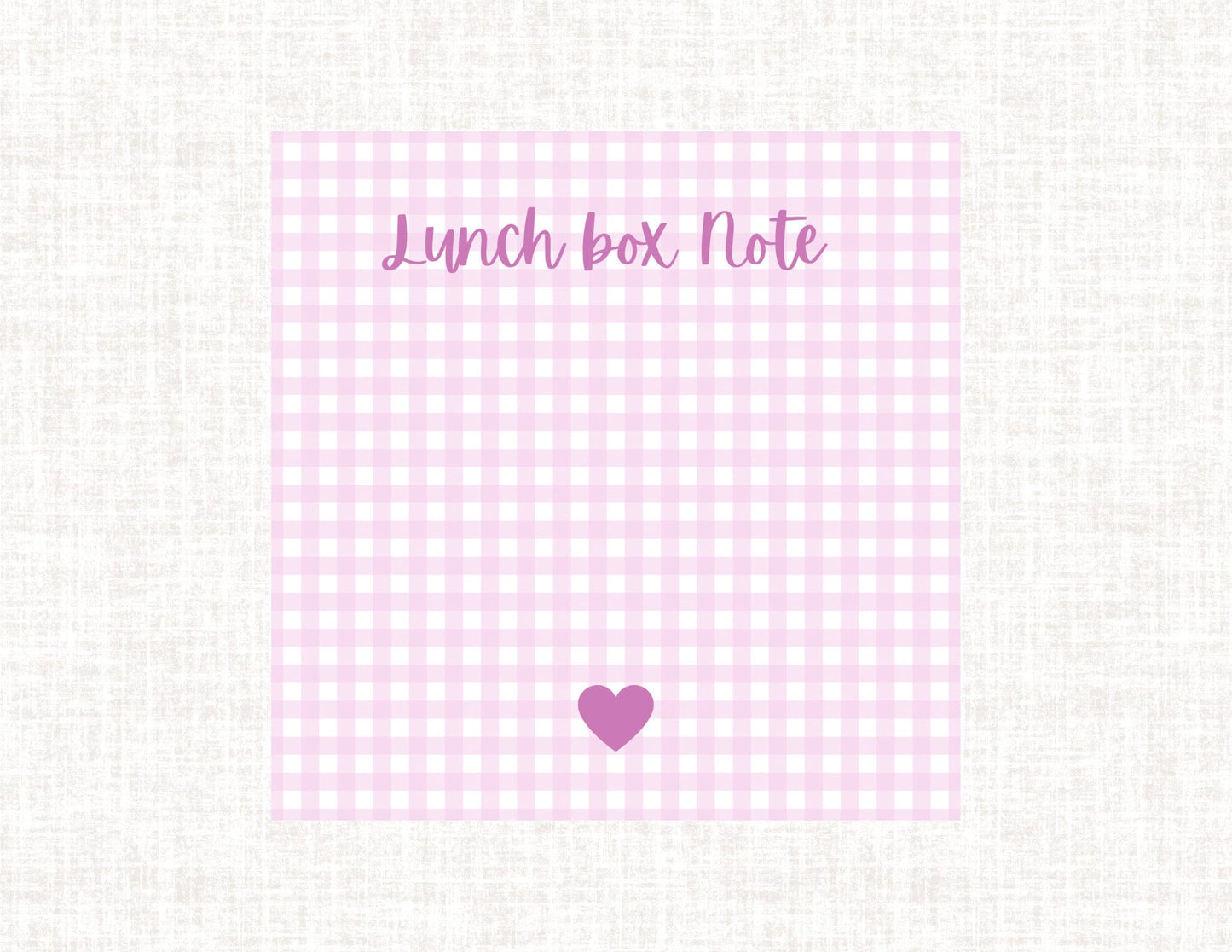 Lunch Box Notes - Pink Heart