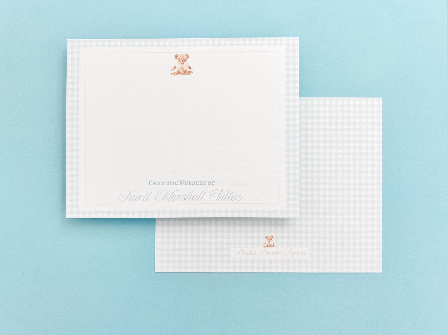 Baby Boy Thank you's | Teddy Bear Stationery | Classic Baby Boy Stationery