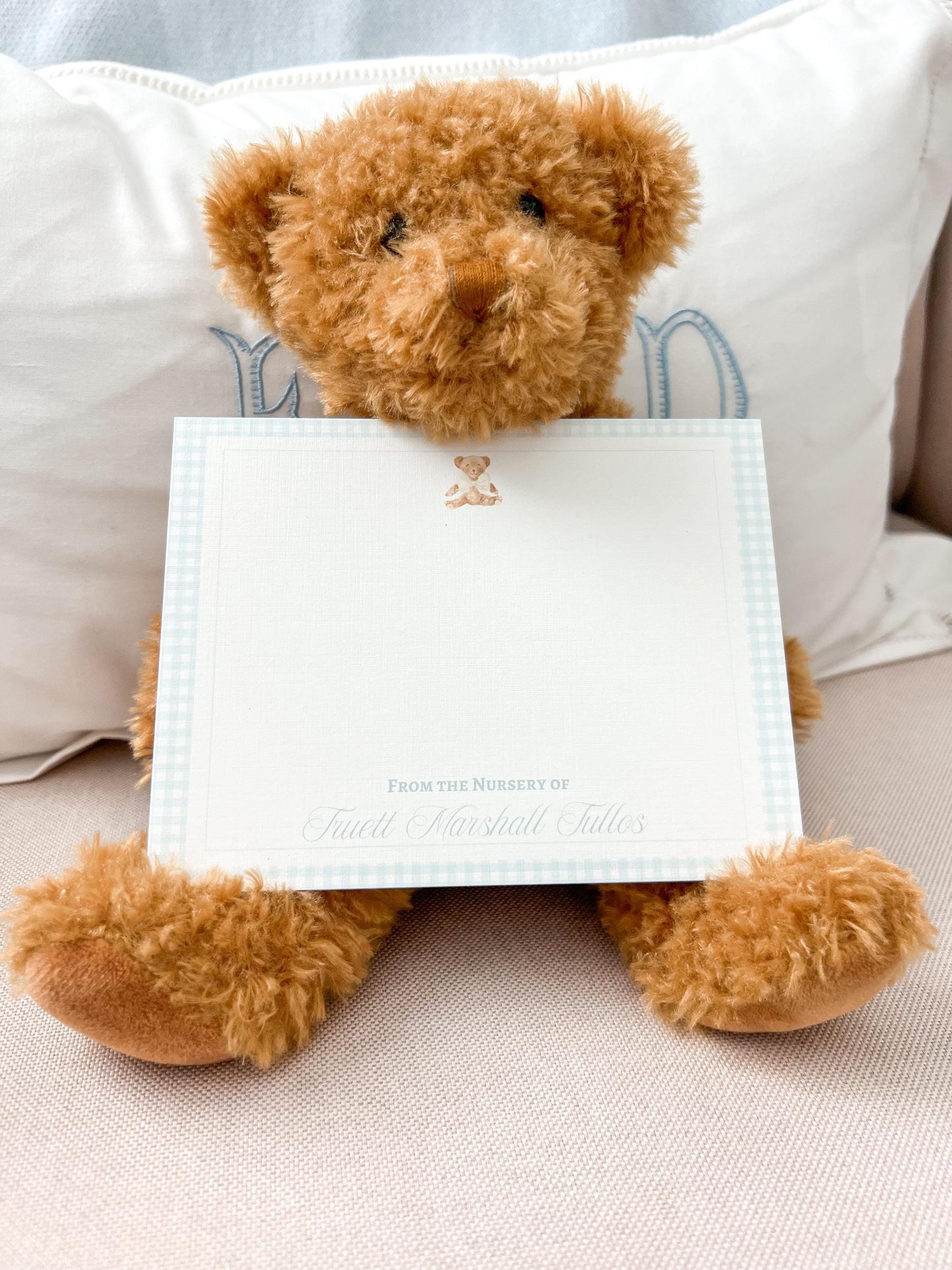 Baby Boy Thank you's | Teddy Bear Stationery | Classic Baby Boy Stationery
