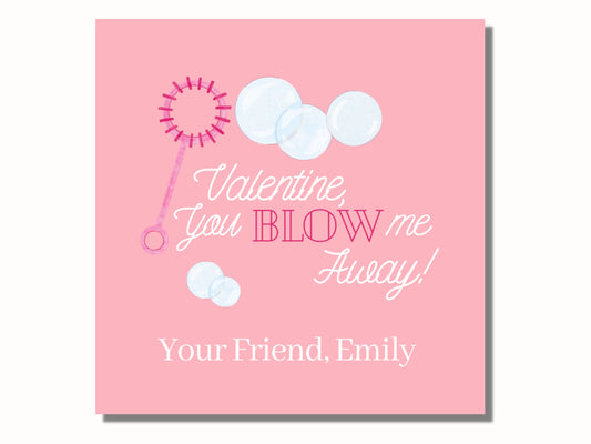 Printable Valentines Day Cards for Kids, Valentine Tags, Bubbles Valentine, Bubble Valentine, Valentine Favor Tags, Valentine Treat Tags