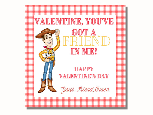 Printable Valentines Day Cards for Kids, Valentine Tags, Toy Story Valentine, Woody Buzz Valentine Favor Tags, Valentine Treat Tags