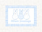 Personalized Monogram Watercolor Preppy Blue Easter Laminated Placemat