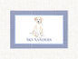 Personalized Boy Lab Dog Preppy Laminated Placemat