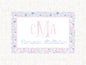 Personalized Monogram Watercolor Liberty Floral Laminated Placemat