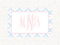 Personalized Monogram Watercolor Preppy Laminated Placemat