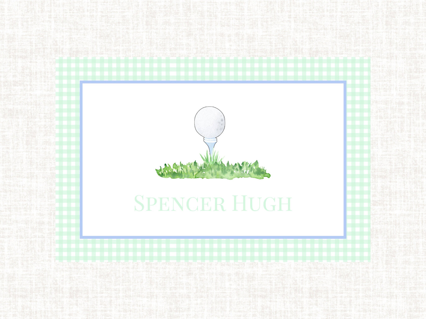 Personalized Boy Masters Golf Laminated Placemat