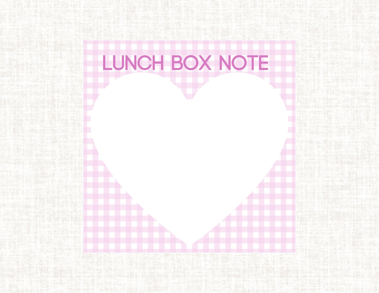 Lunch Box Notes - Pink Heart | Back to School Notepad