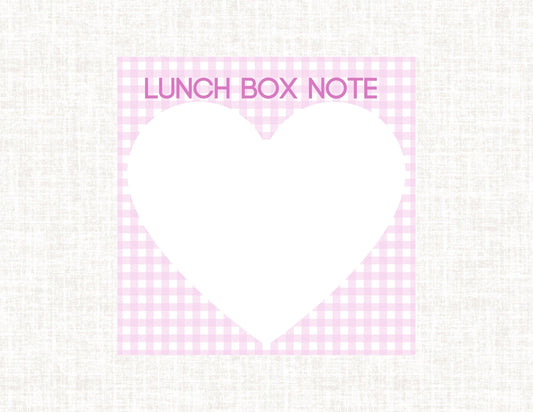 Lunch Box Notes - Pink Heart | Back to School Notepad