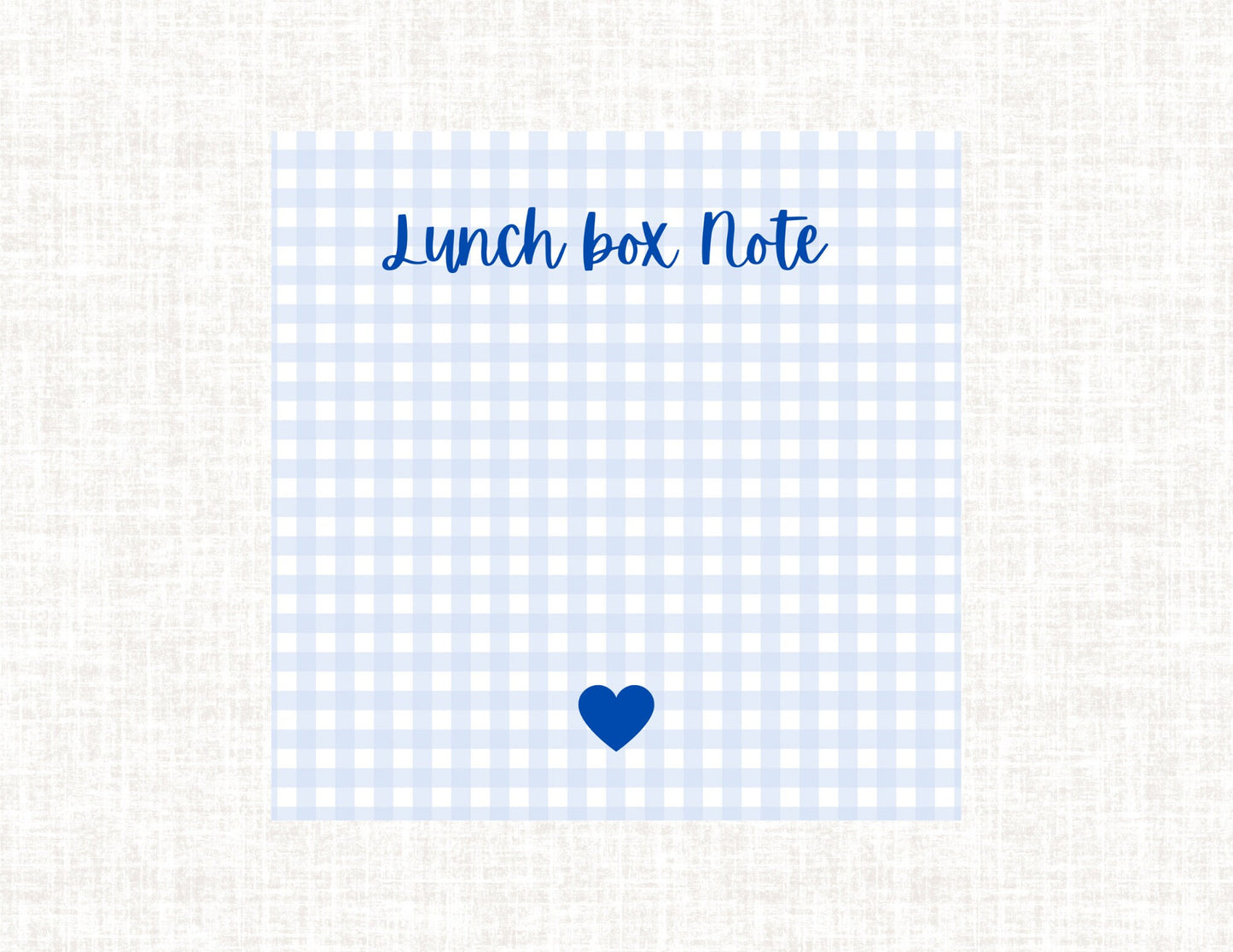 Lunch Box Notes - Blue Heart