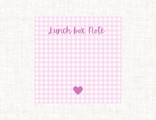 Lunch Box Notes - Pink Heart