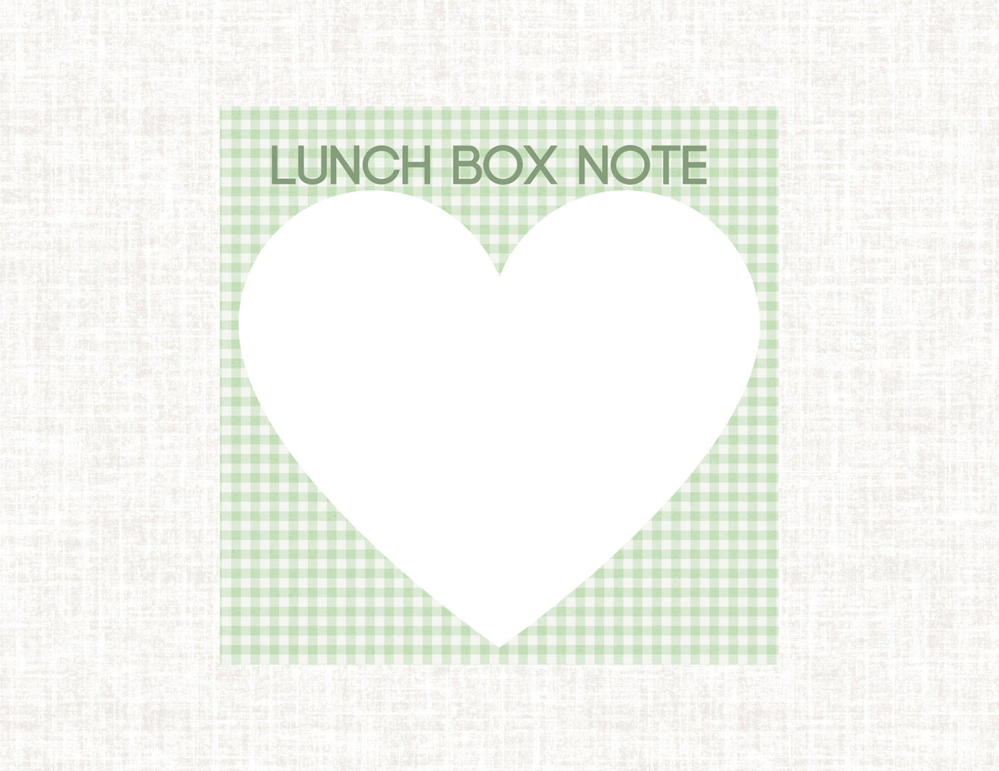 Lunch Box Notes - Green Heart