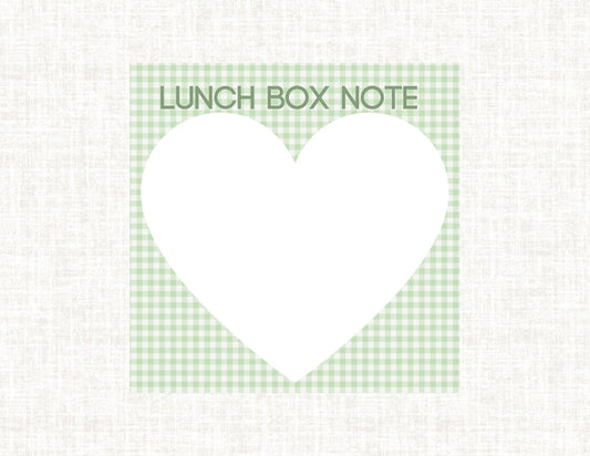 Lunch Box Notes - Green Heart