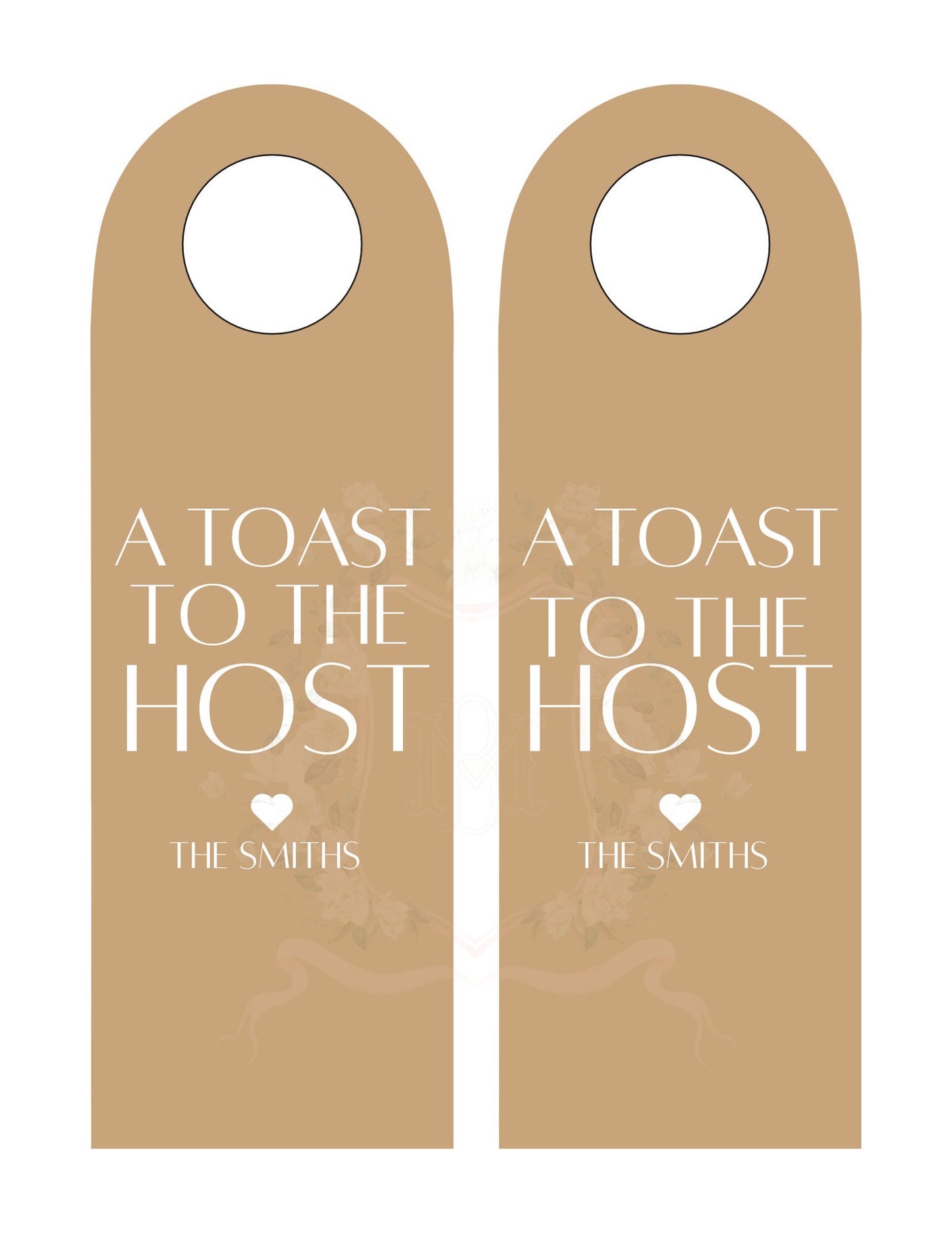 Wine Bottle Tag - Hostess Gift - A Toast to the Host - Bottle Gift Tag - Wedding Gift - Host Gift - Bridal Shower - Baby Shower - SET OF 4