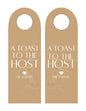 Wine Bottle Tag - Hostess Gift - A Toast to the Host - Bottle Gift Tag - Wedding Gift - Host Gift - Bridal Shower - Baby Shower - SET OF 4